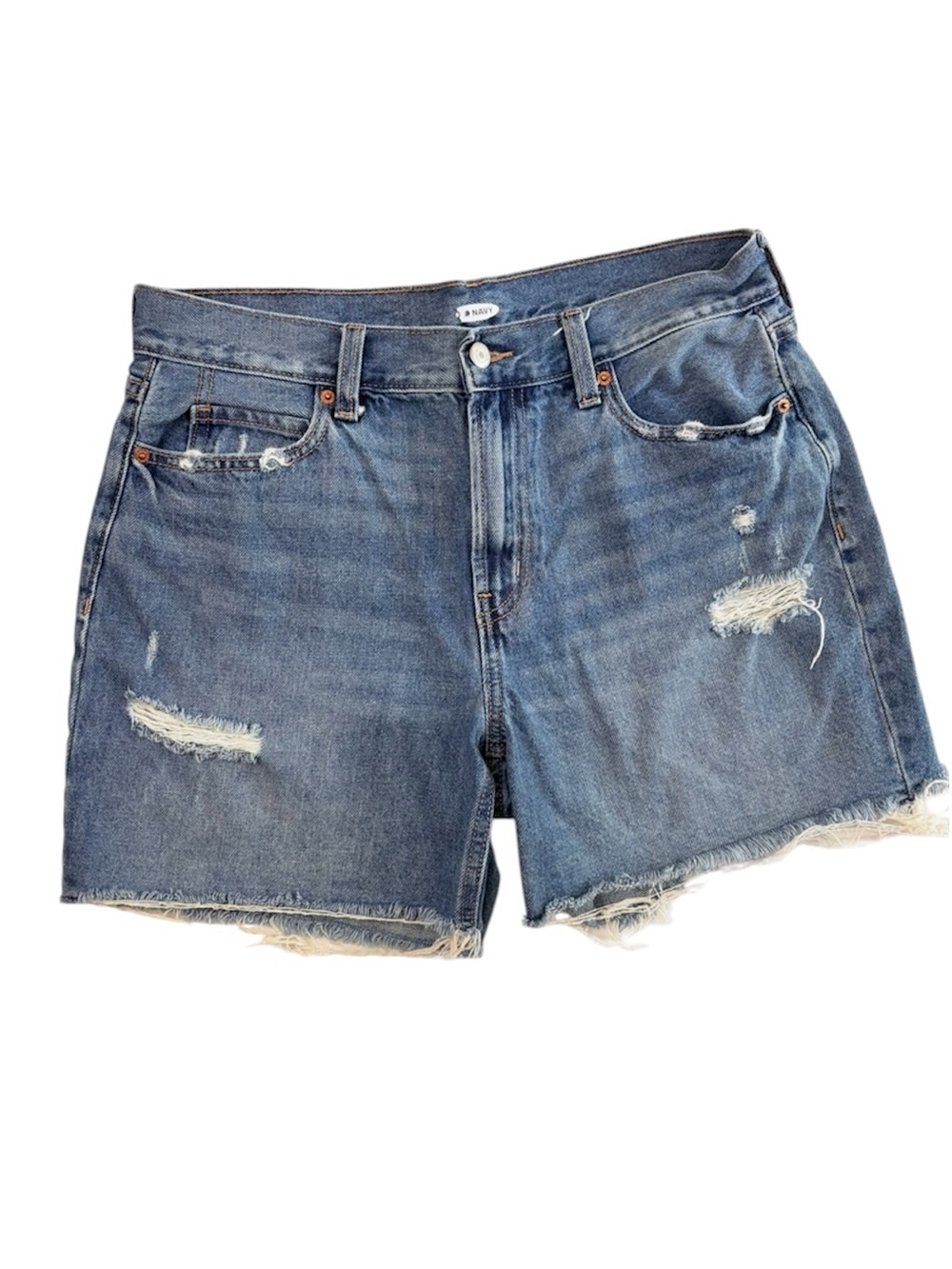 Old Navy High Waisted OG Straight Distressed Cut Off Denim Jean Shorts Size 10